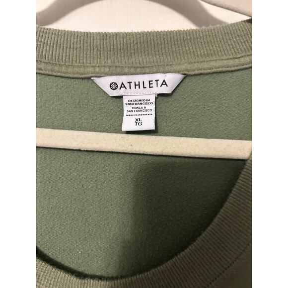 Athleta women’s oversized crewneck sweatshirt olive green size XL - Picture 3 of 3